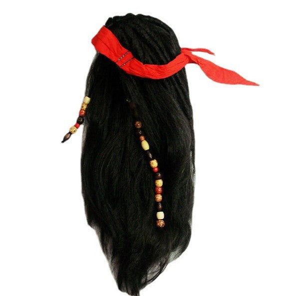 Pirate Ship Long Hat Turban Beard Cos Wig