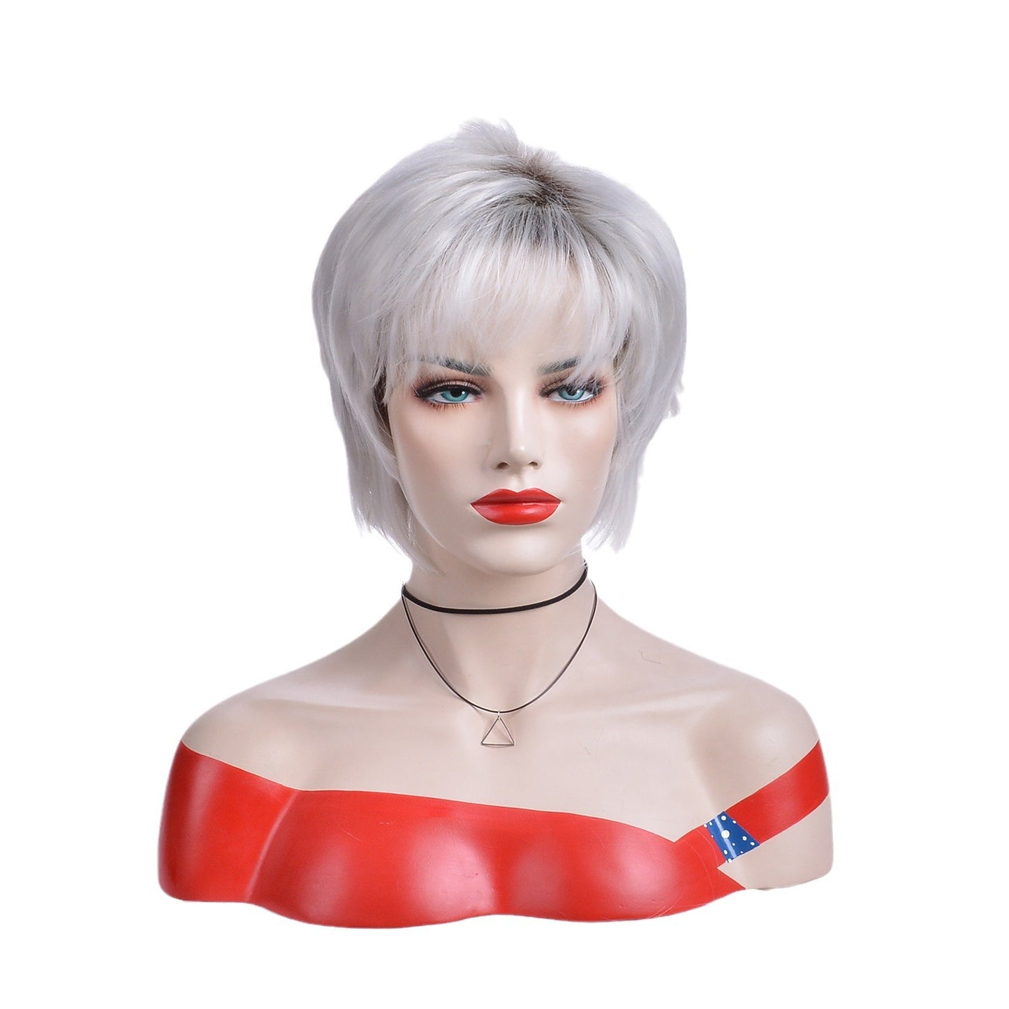 Women's Chemical Fiber Sier Gradient Bulk Wig Short Curly Hair