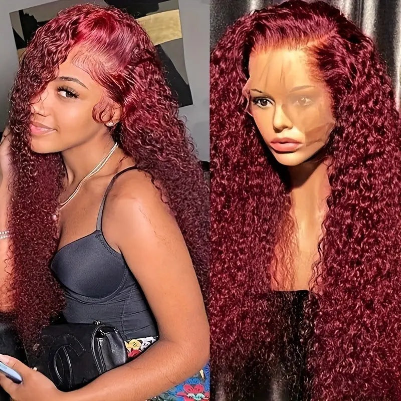 Fashion Front Lace Fluffy Corn Curler Small Curly Hair Wig Long Curls