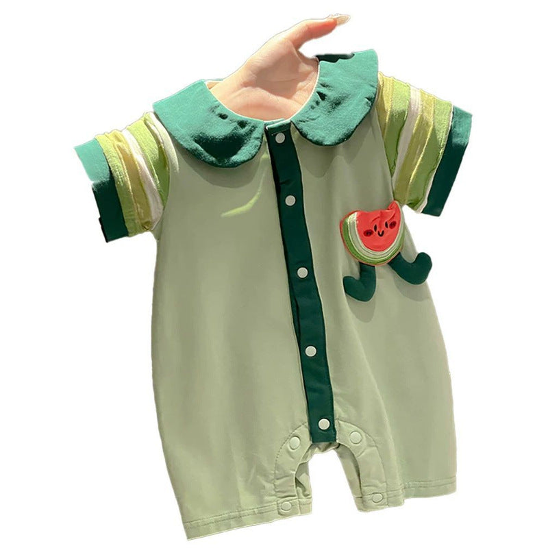 For Babies Summer Clothing Jumpsuits Infant Hundred Days Romper One Jumpsuit, Climbing Suit
