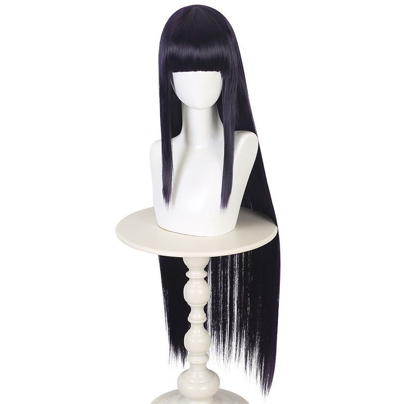 Women's Dark Blue Ancient Costume Long Straight Hair Cos Wig