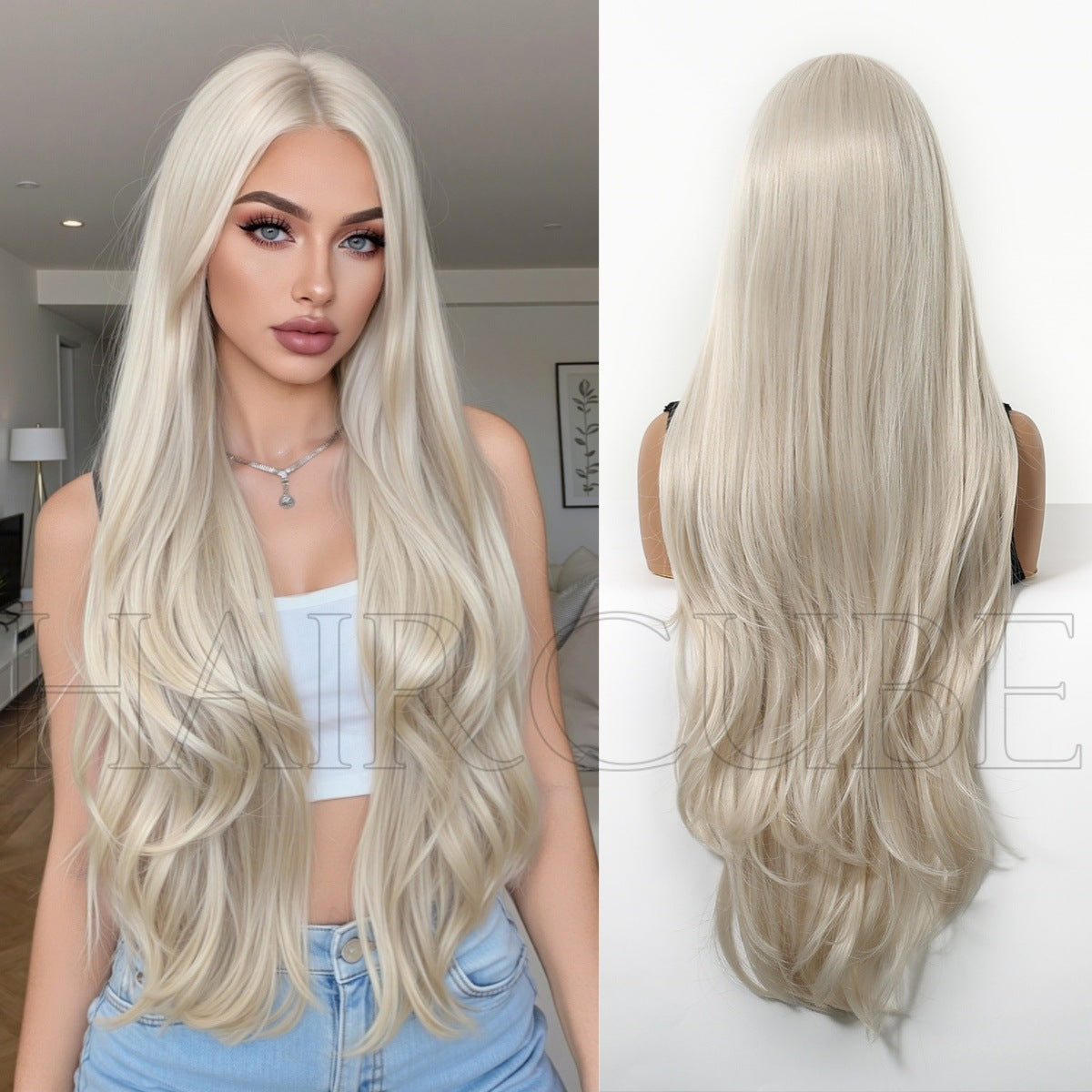 Women's Curly Headgear Party Music Festival Temperament Wig Long Curls