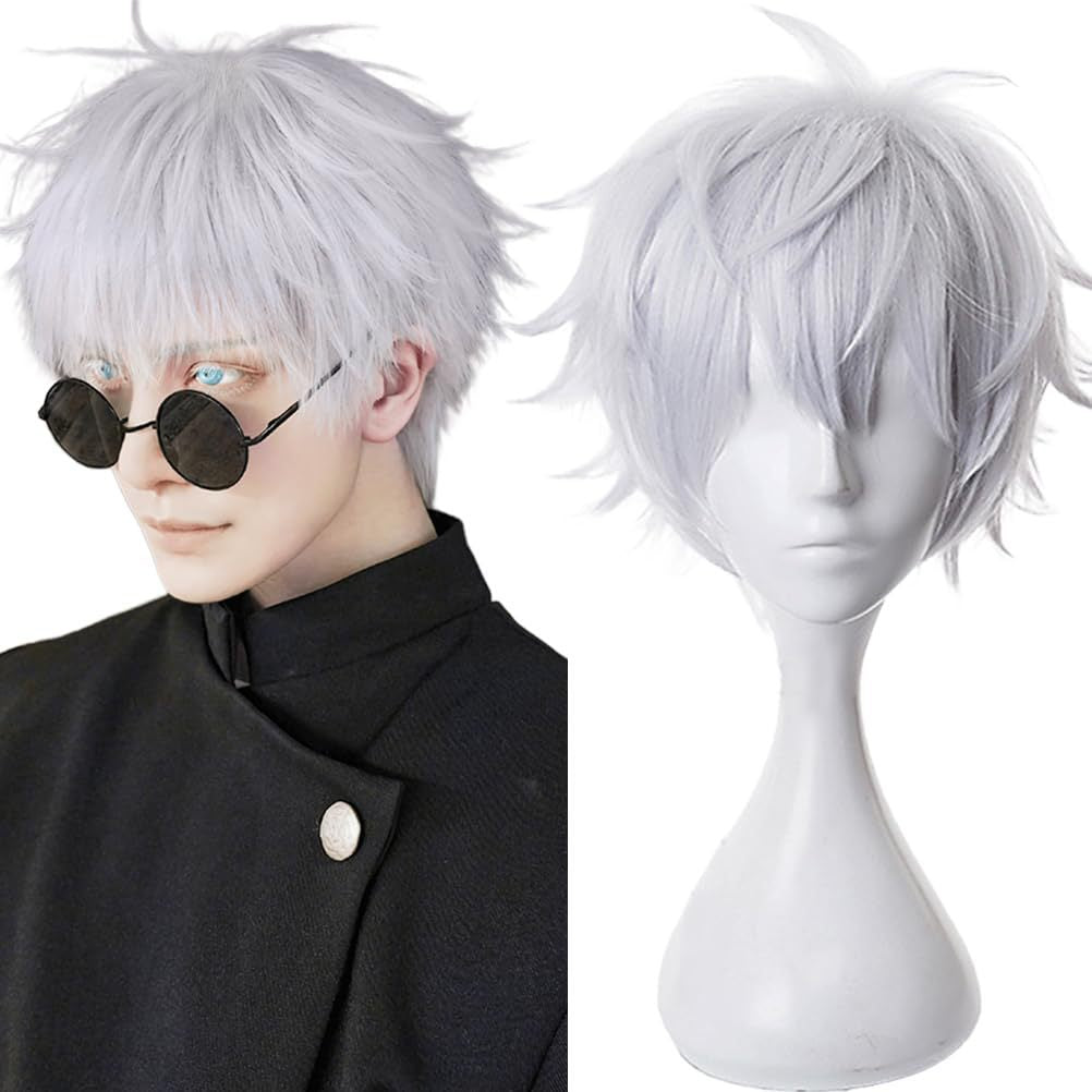 Five Wu Sier White Spell Back Battle Wig Long Curls
