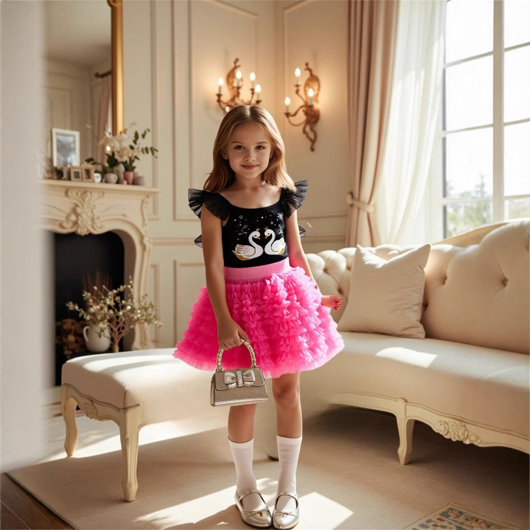 Children's Summer Magic Full House Skirts Cake Dress Princess Gown Children's Suit