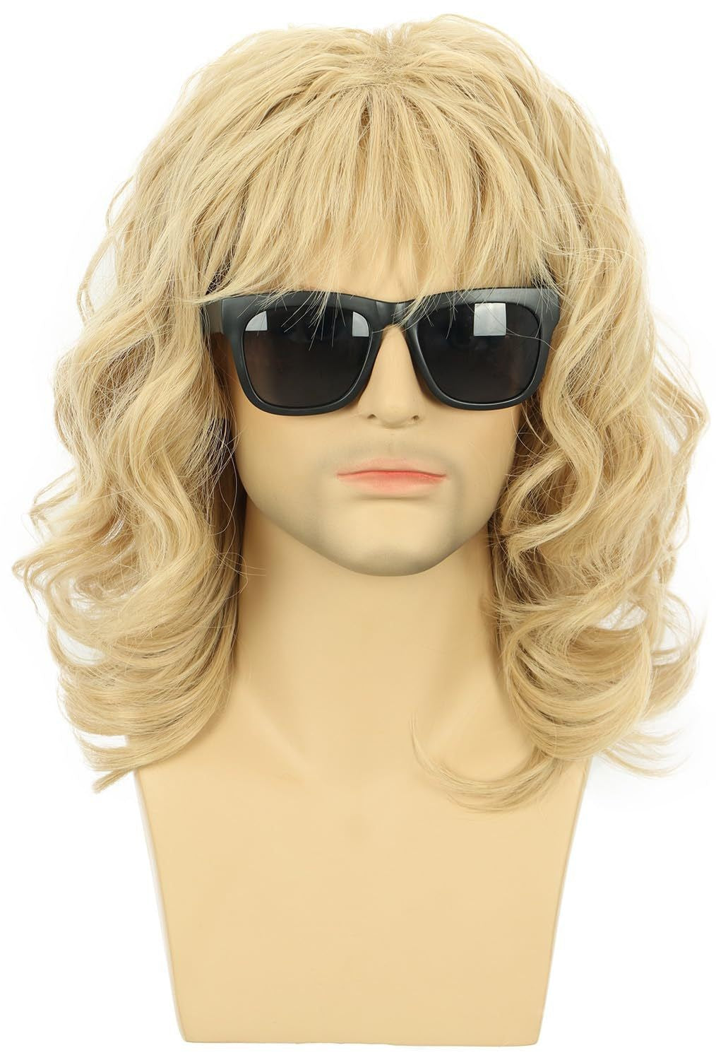 Men's Mid-length Curly Hair Rocking Wind Synthetic Men's Wig