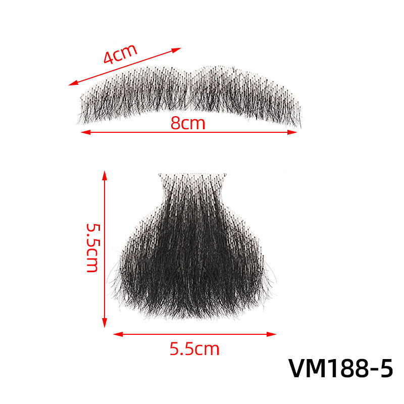 Fake Beard Invisible Seamless Human Hair Eyebrows Film Television Props Other Wig
