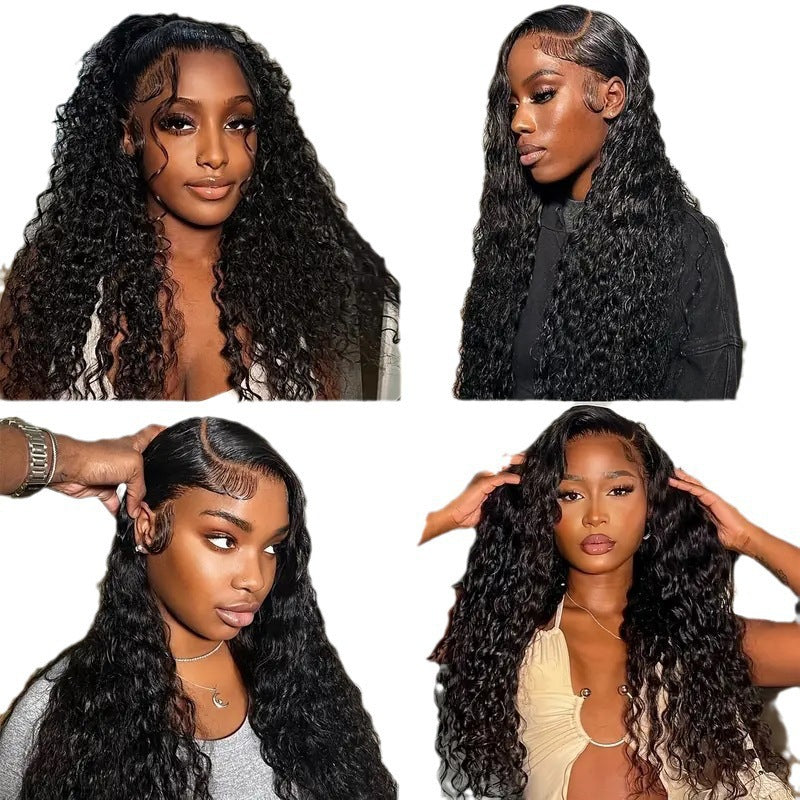 Fashion Front Lace Small Volume Synthetic Wigs African Wound Wig Long Curls