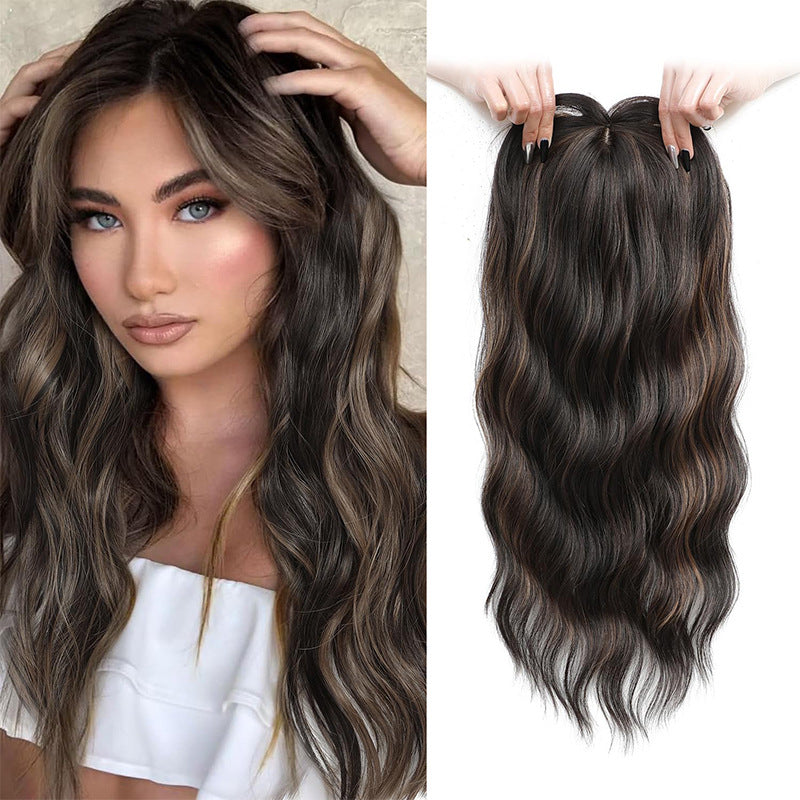 Women's Hair Piece Hand-woven Lace Hairpiece Big Wig Long Curls