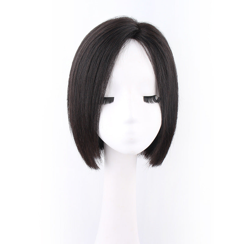 Female Full Head Forehead Invisible Top Sheath Real Hair Wig