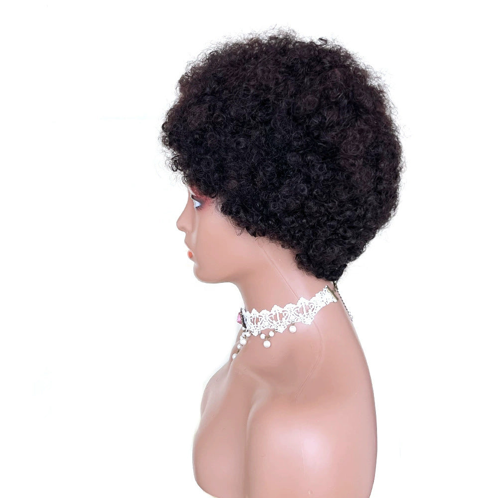 Cool Mechanism Explosion Head Cover Human Real Hair Wig