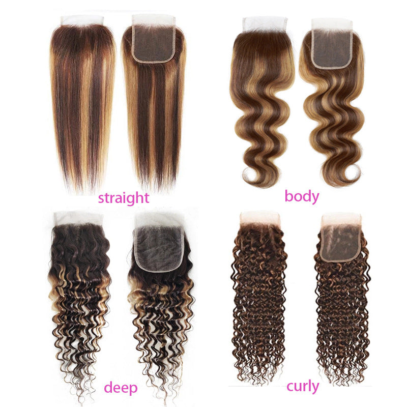 Piano Color Weft Human Straight Strip Real Hair Wig