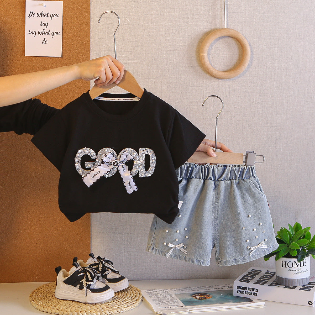 Suits Fashion Clothes Trendy Short Sleeve Children's Suit