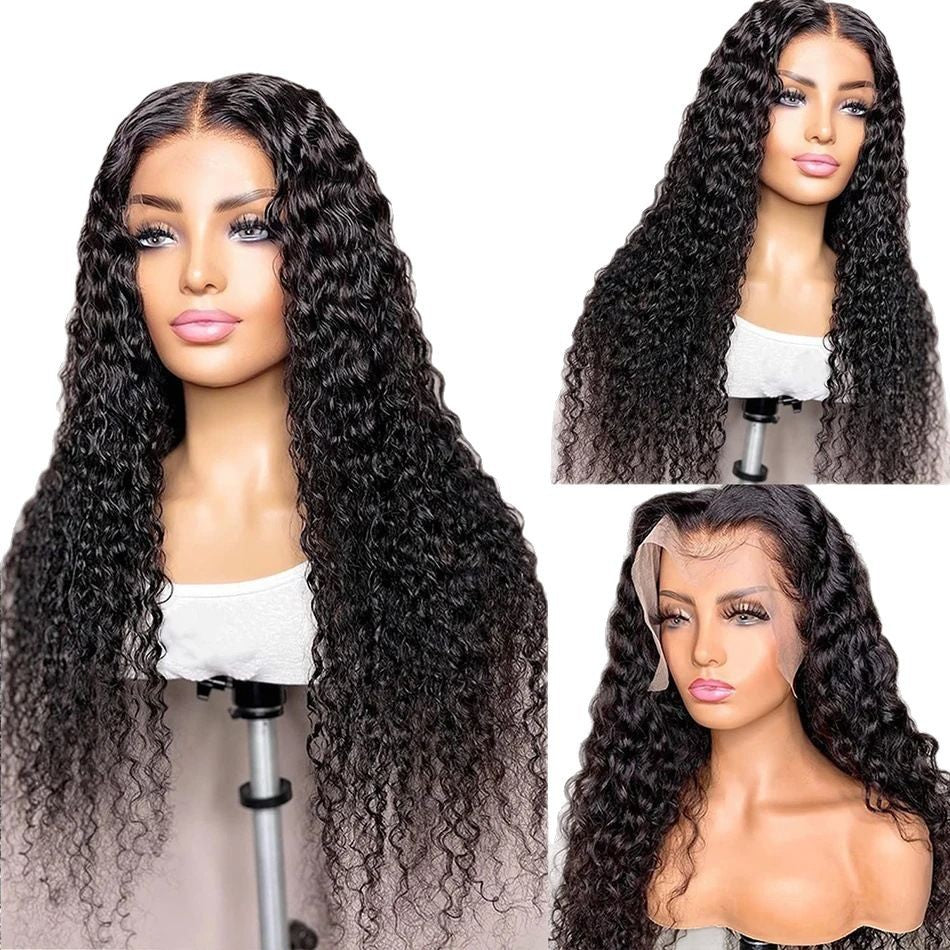 Water Wave Wigs Human Long Curly Real Hair Wig