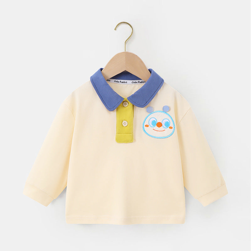 Children's Cartoon Long Sleeve Clothes For Babies Boys Bottoming Shirt Casual Children's T-shirt