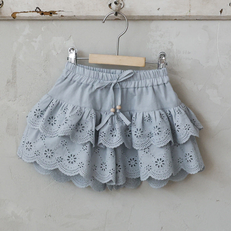 Summer Strawberry Shan Western Style Embroidered Children's Pants