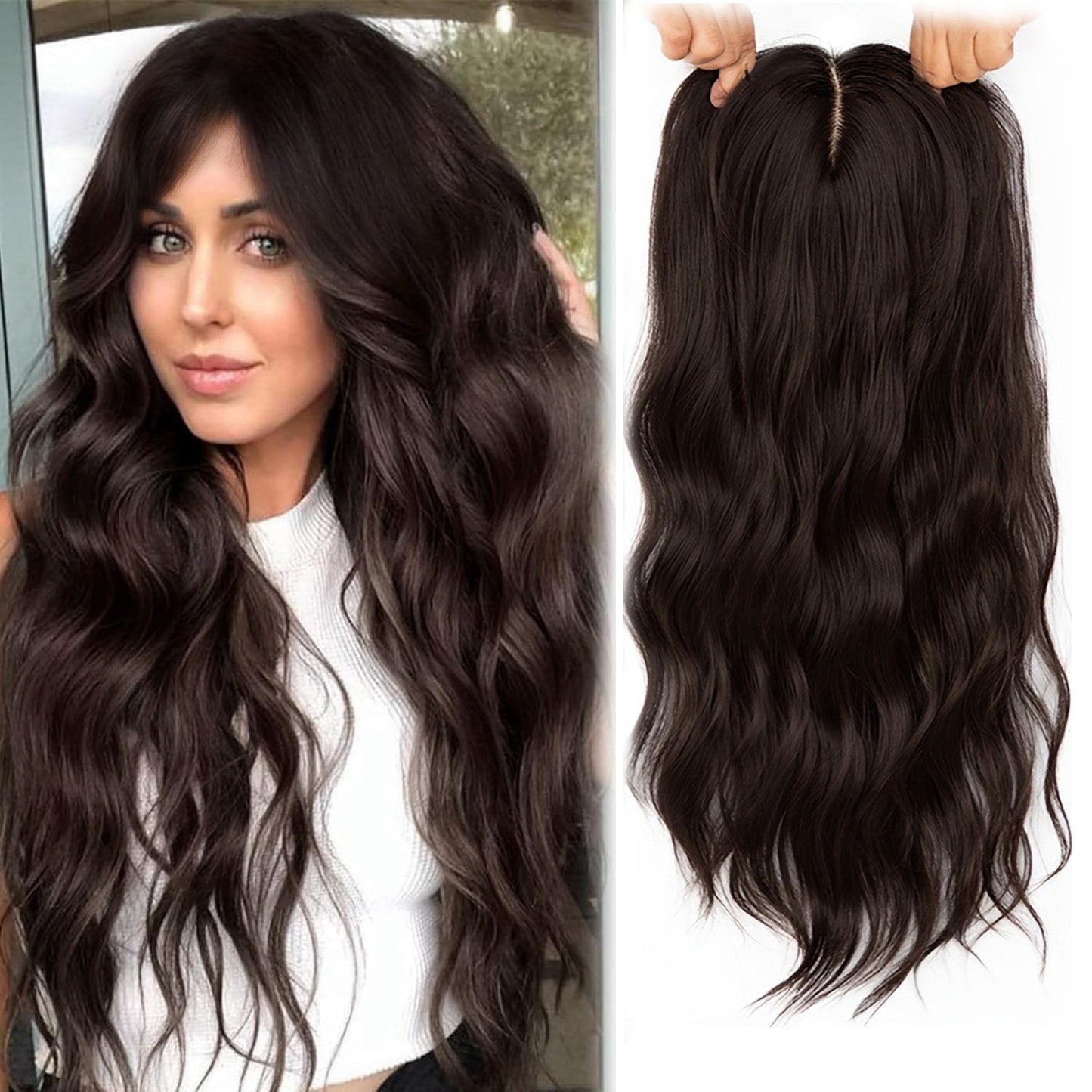 Female Head Hairpiece Air Set Artificial Hair Cover Wig Bangs