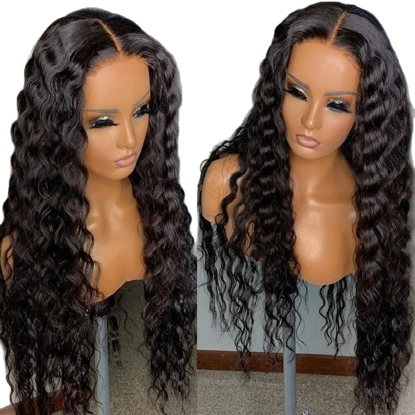 Unique Frontal Deep Wave Wigs Human Real Hair Wig