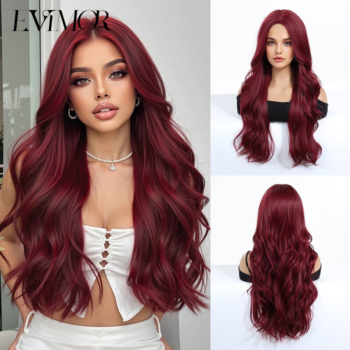 Curly Female Medium Black Chemical Fiber Wig Long Curls