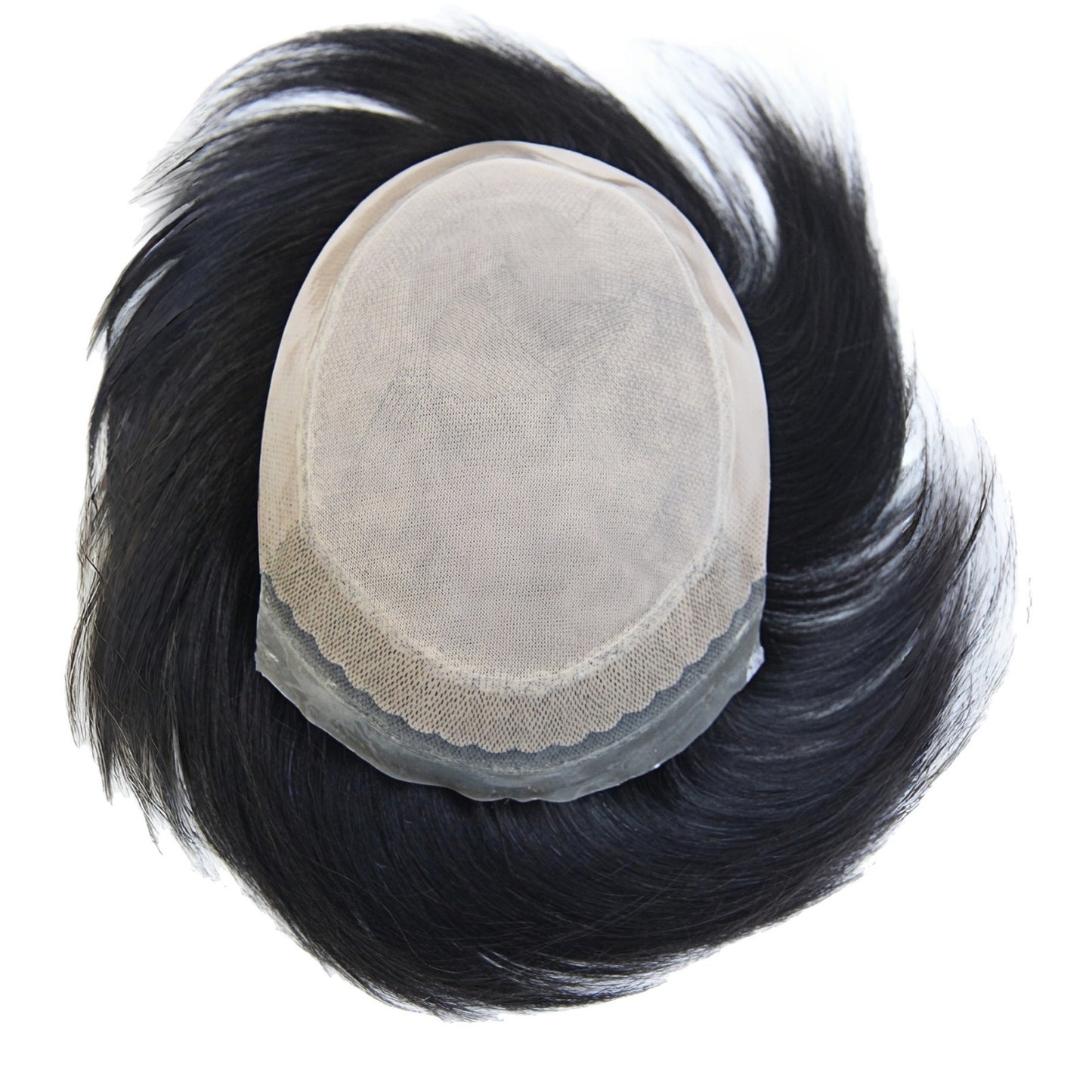 Men's Forehead Invisible Hairline Set Lightweight Natural All Real Hair Men's Wig