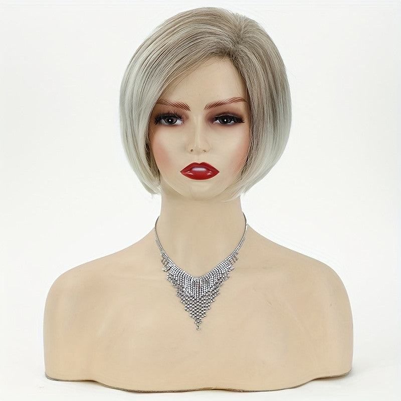 Women's Head Side Bangs Synthetic Wigs Overseas Warehouse Wig Short Straight Hair
