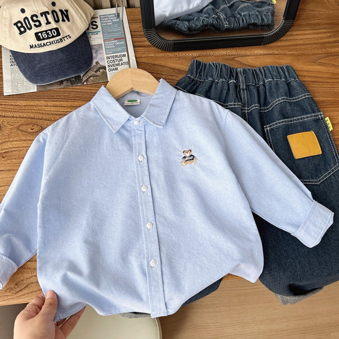 Children's Korean Style Loose Western Cartoon Soft Children's Shirt