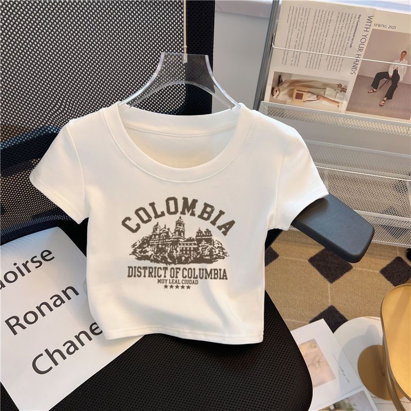 Children's Short-sleeved High Waist Summer White Short Inner Half-sleeved Shirt Children's T-shirt