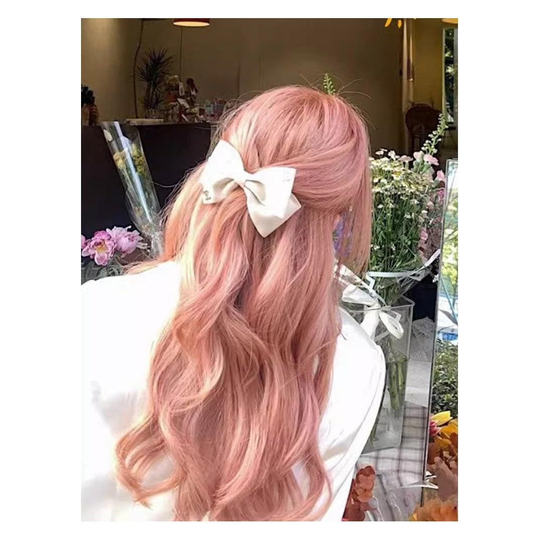 Fashion Popular Rose Pink Female Hair Sweet Simulation Curly Big Wig Long Curls