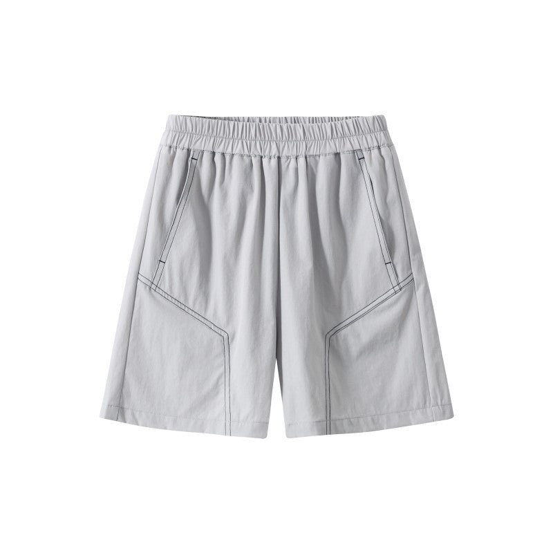 Children's Summer Clothing Breathable Shorts Middle Big Collision Line Design Cool Children's Pants