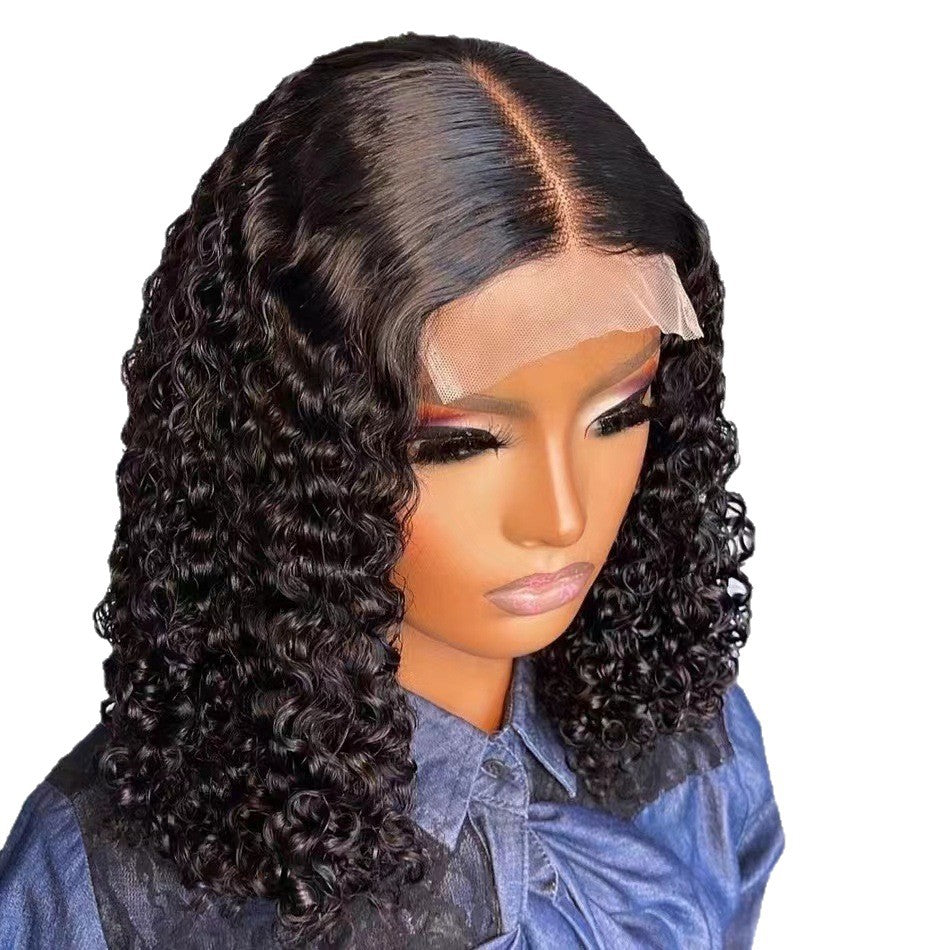 Small Front Lace Chemical Fiber Fashion Wig Short Curly Hair