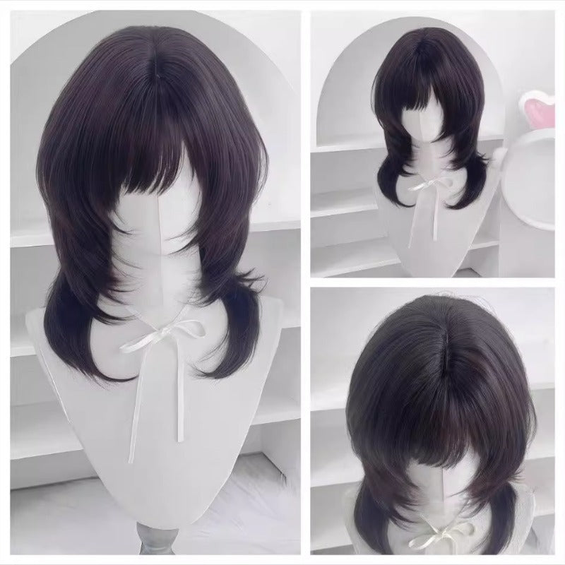 Jellyfish Head Ancient Early Style Collarbone Length Haircut Bangs Daily Wig Long Curls