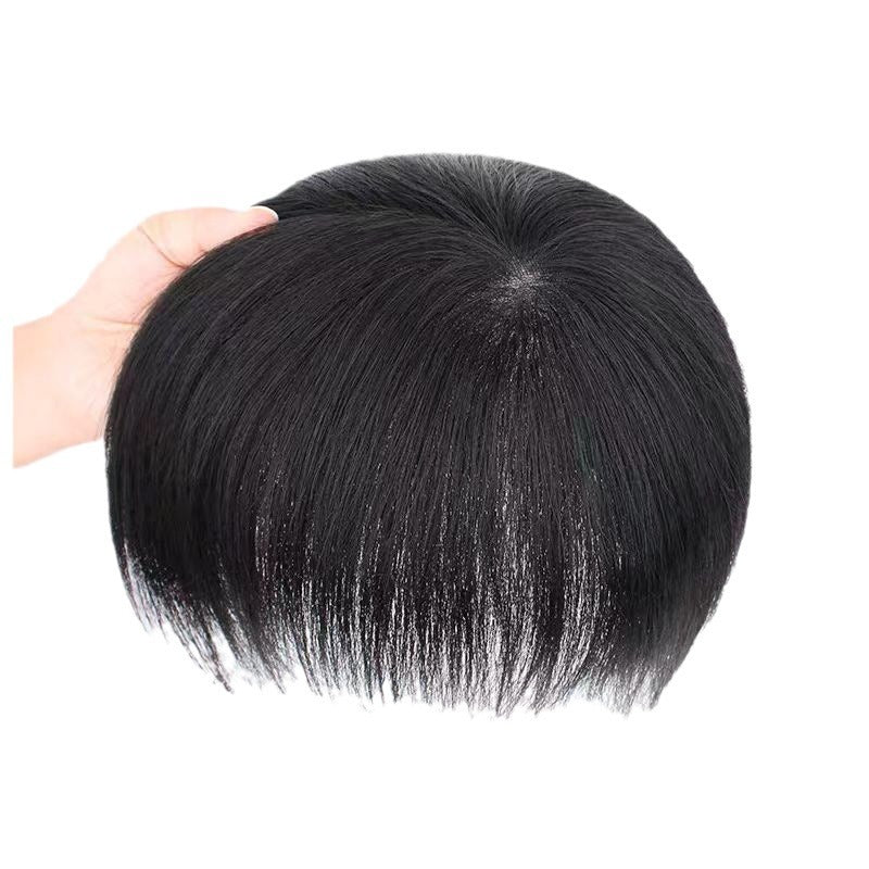 Men's Hand Woven Hair Supplementing Piece Real Light Invisible Head Men's Wig