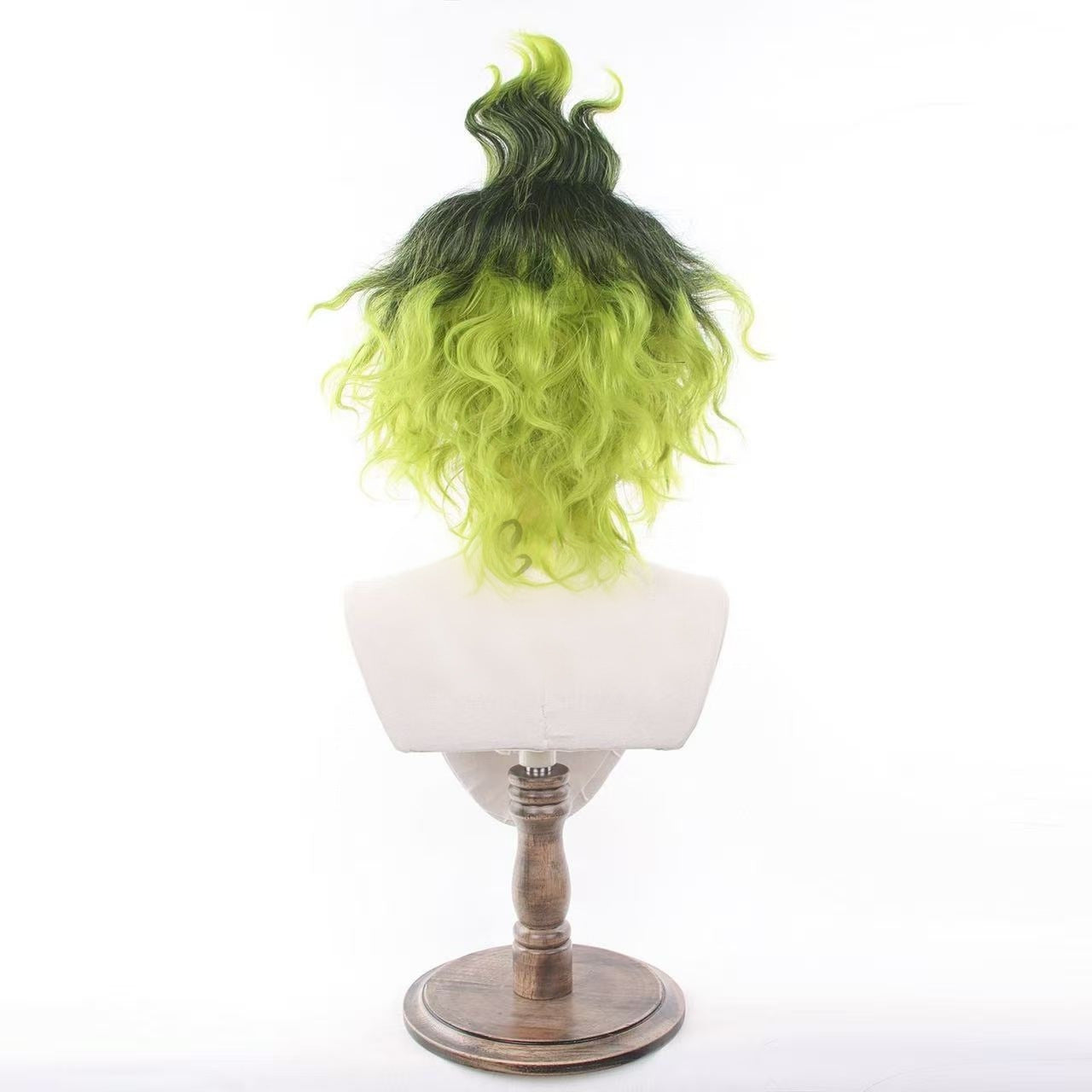No Prostitute Taro Gradient Color Black Green Rose Net Cos Wig