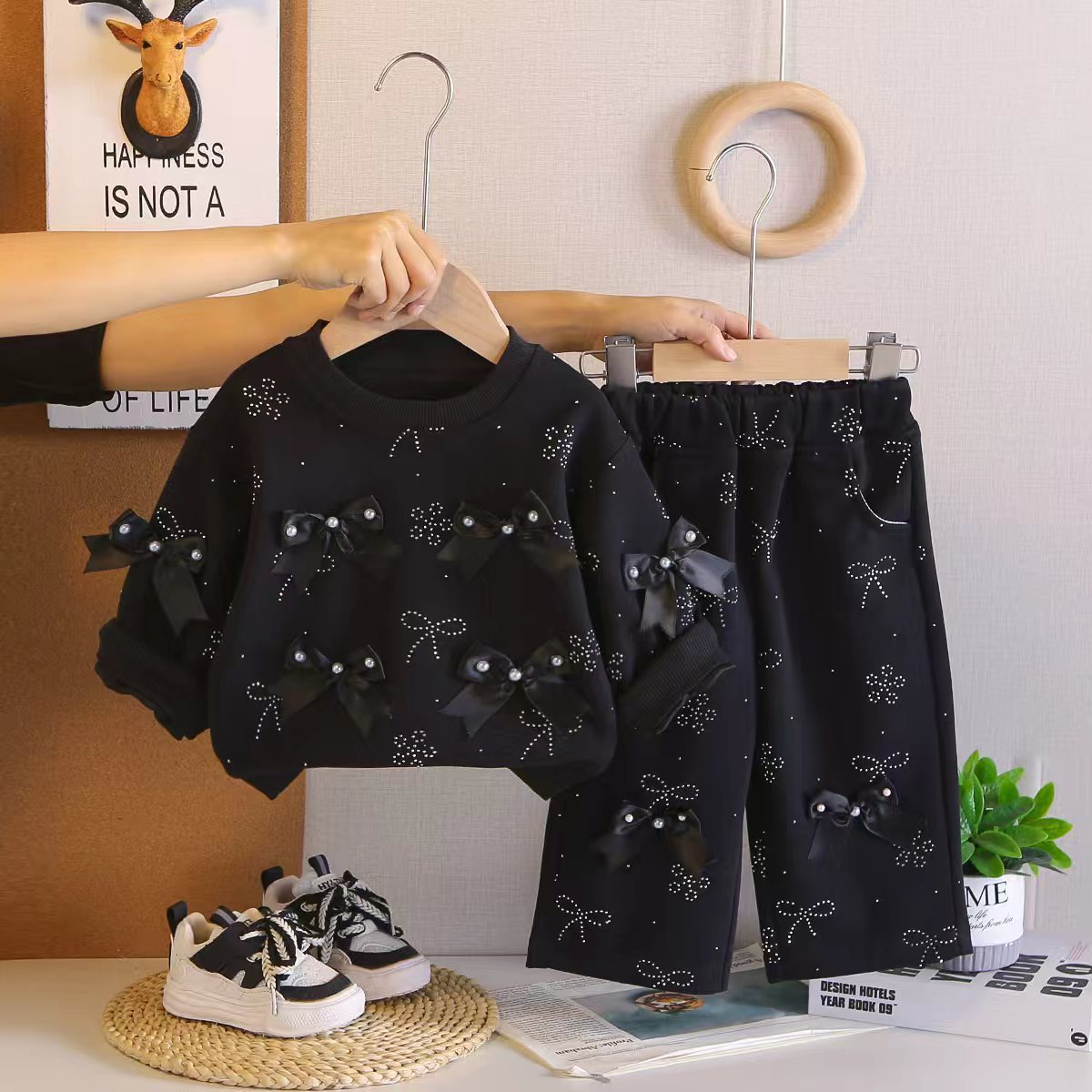 Spring Suits Western Style Fashionable Bow Children's Suit