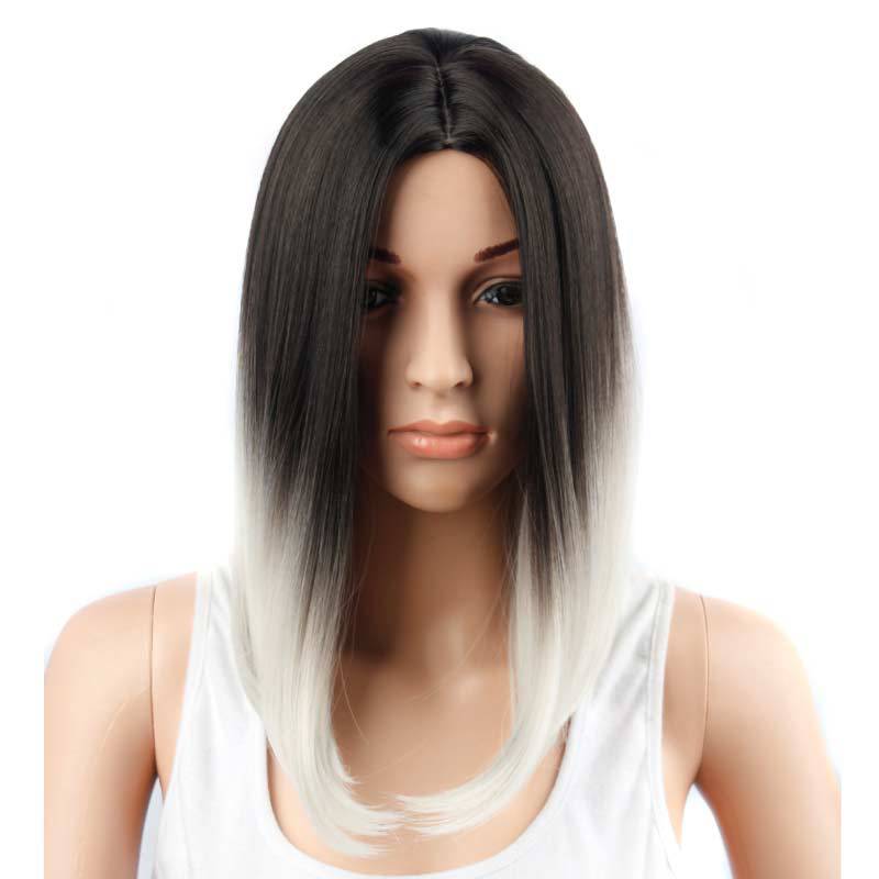 Women's Medium Dyed Granny Grey Head Cover Wig Short Curly Hair