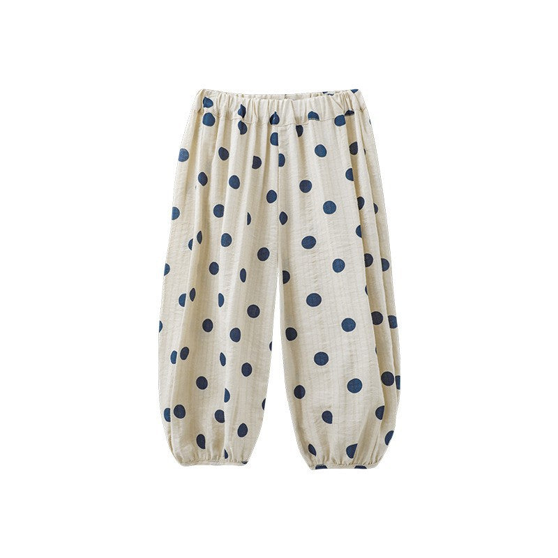 Children's Polka Dot Casual Outdoor Ice Silk Trousers Children's Pants