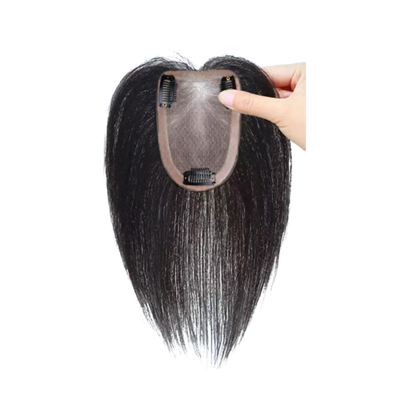 High Skull Top Full Real Hair Covering Seam Increasing Volume Wig