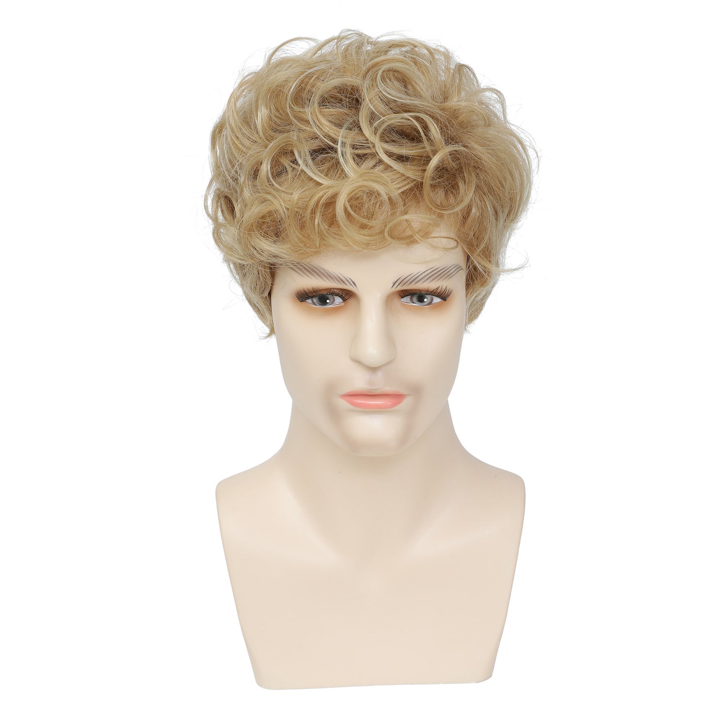 Men's Handsome Mechanism Rose Net Chemical Fiber Wig Short Straight Hair