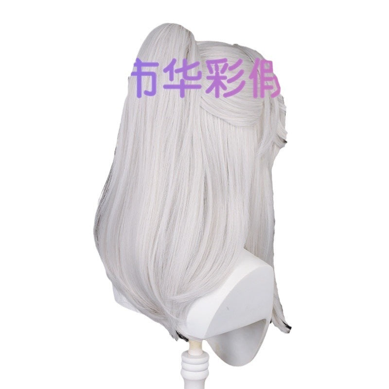 Broken Star Dome Sier White Artificial Scalp Cos Wig
