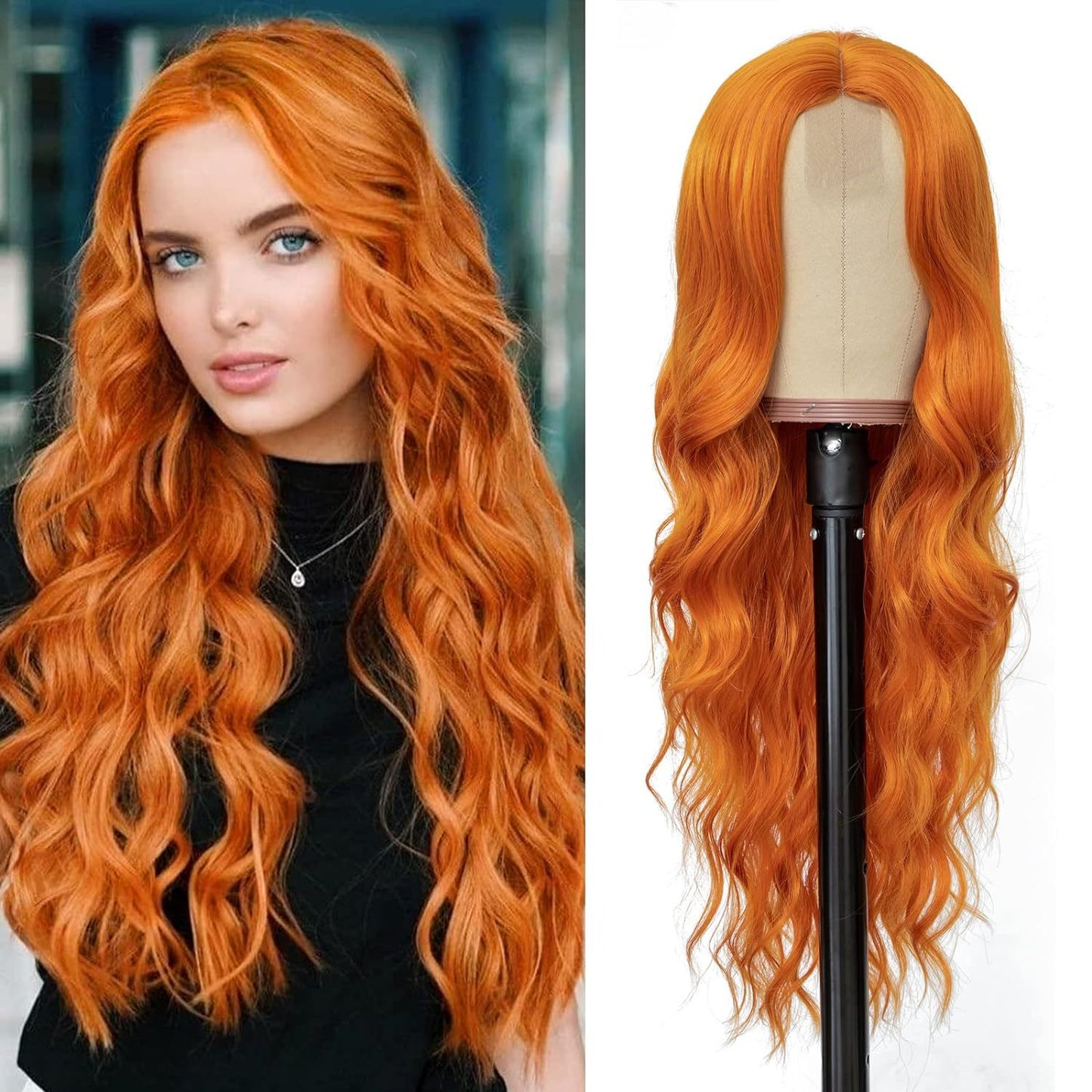Women's Chemical Fiber Small Lace Headgear Big Wave Wig Long Curls