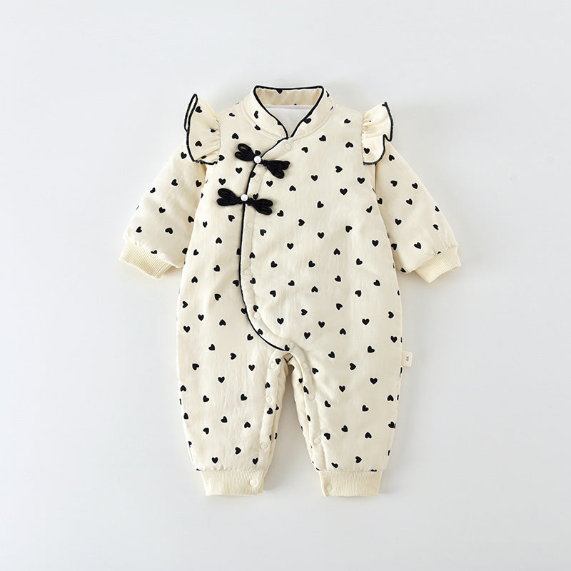 Clothes Quilted Jumpsuit Born Class First Month Old Jumpsuit, Climbing Suit