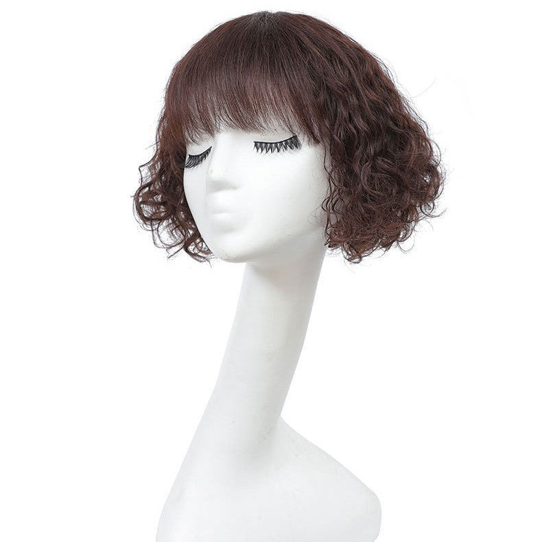 Female Short Full Human Fashion Mom Natural Lady Real Hair Wig
