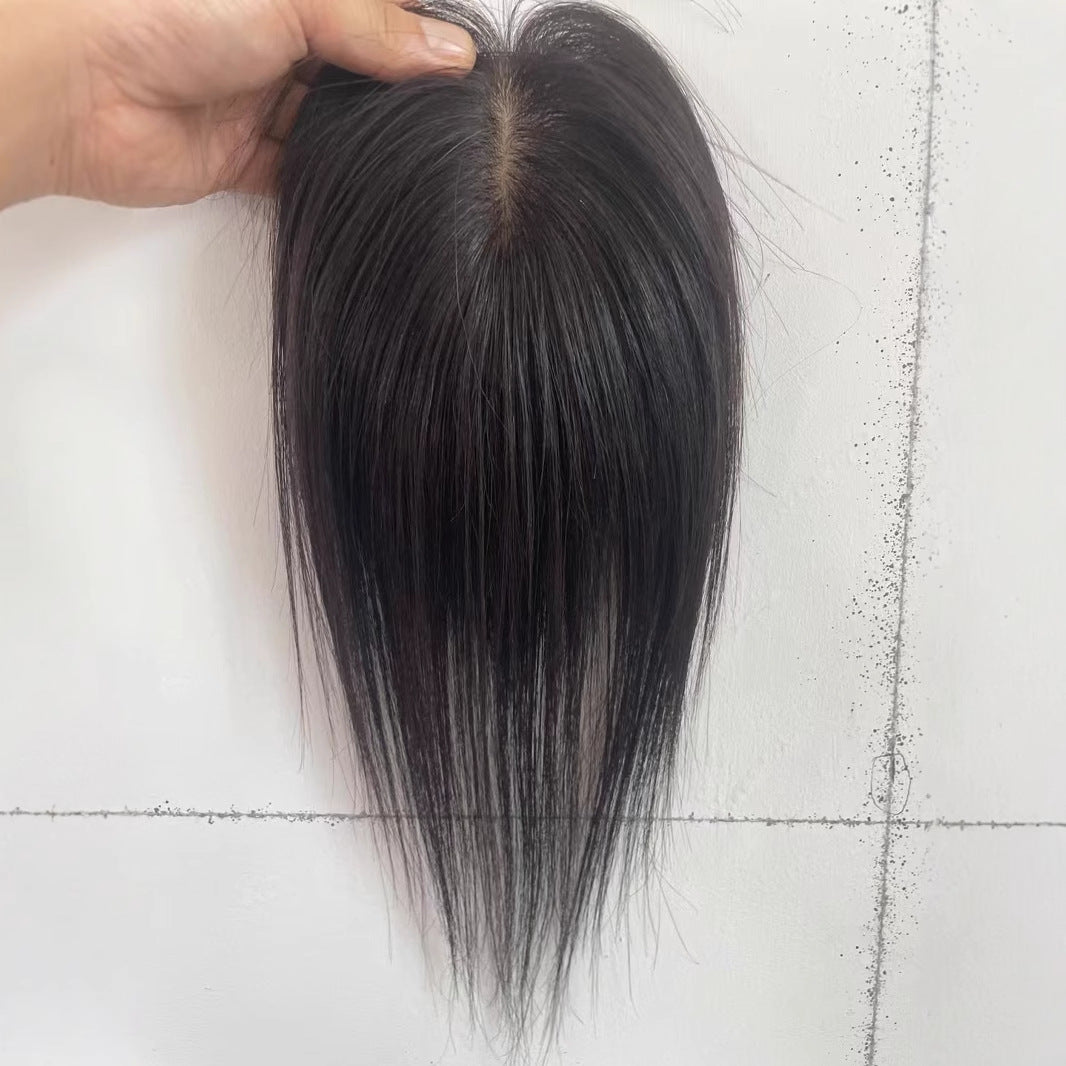 Women's Real Hair Hand-woven Double-handed Needle Top Fluffy Cover Wig