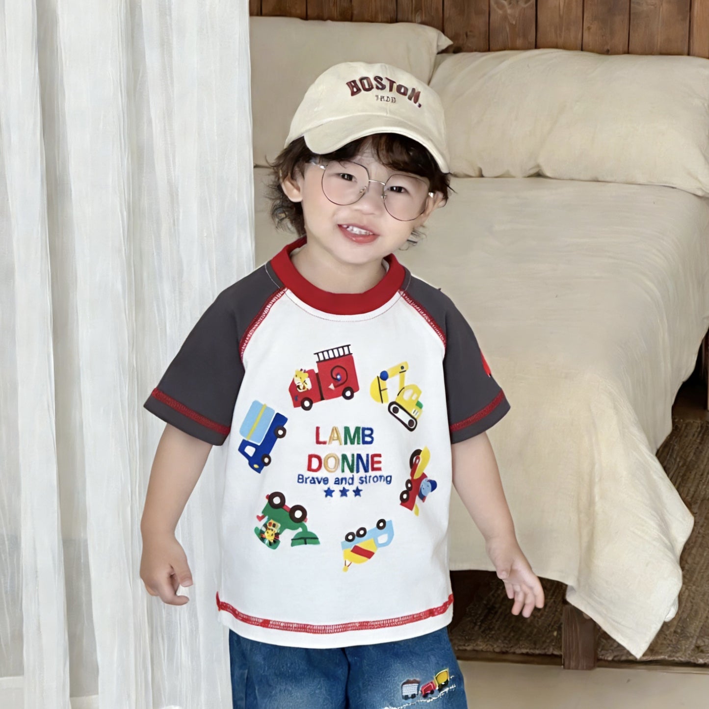 Children's Short-sleeved Summer Cartoon Printed Round Neck Children's T-shirt