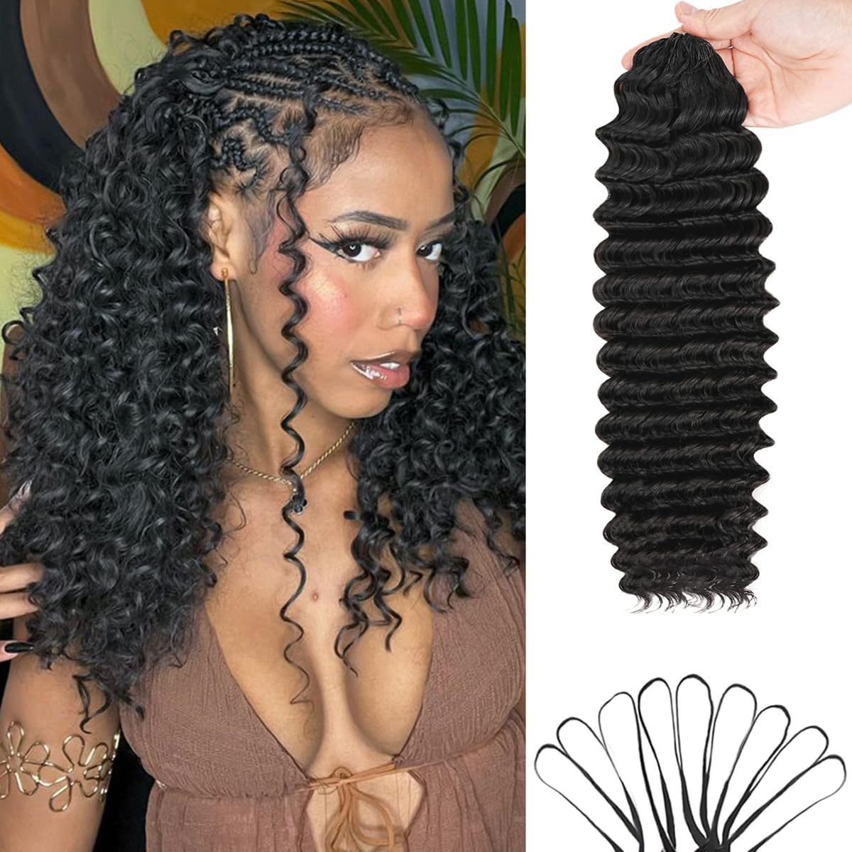 Feather Extension Qu Human Crochet Knotless Real Hair Wig