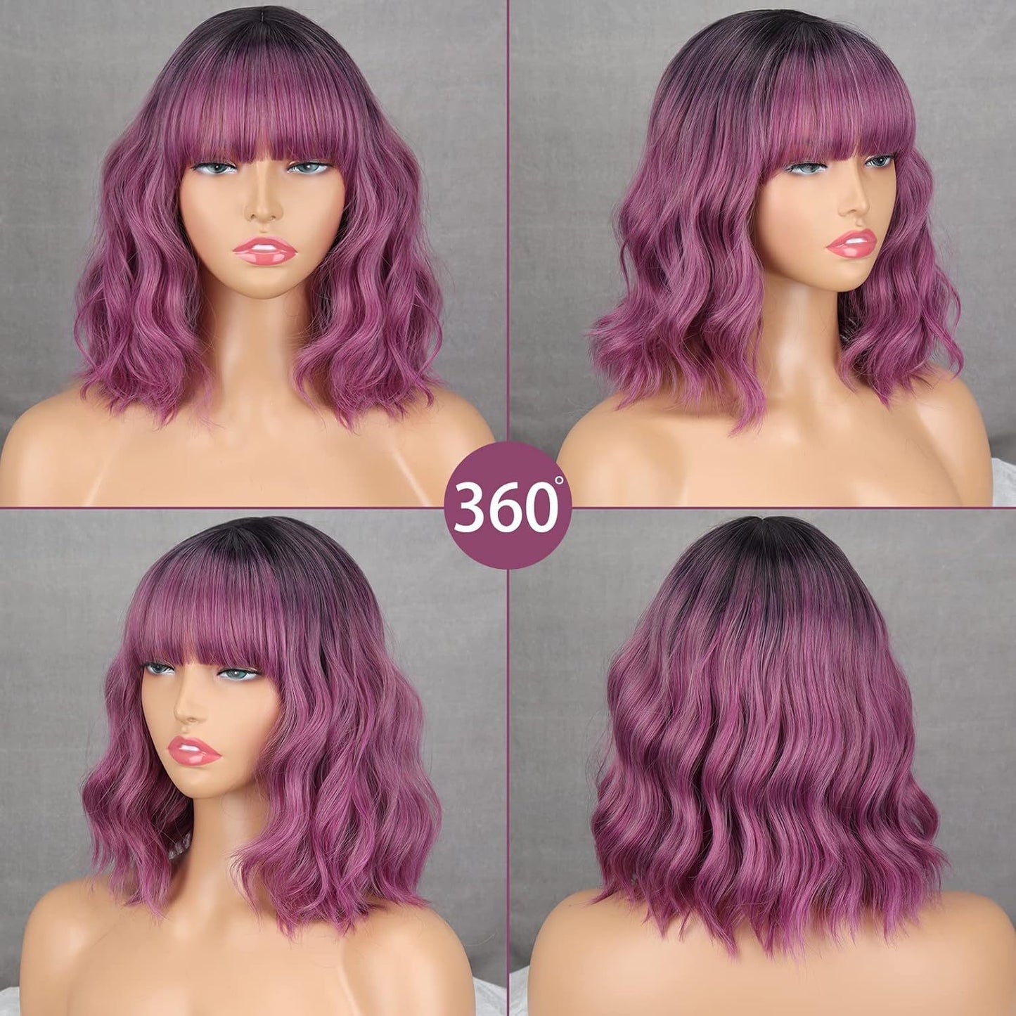Women's Short Curly Hair Fluffy Waves Roll Wig Long Curls