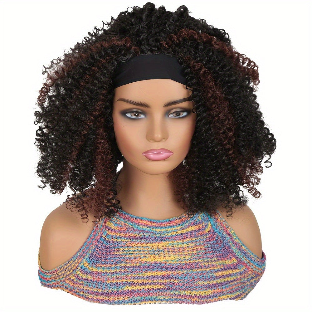 Women's Small Curly Short Hair African Fashion Wave Curlers Chemical Wig Long Curls