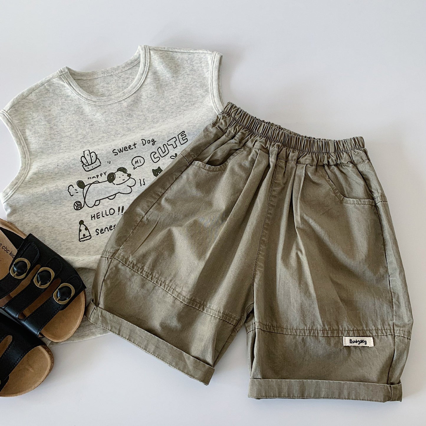 Children's Summer Stitching Calibration Middle Trendy Shorts Children's Pants