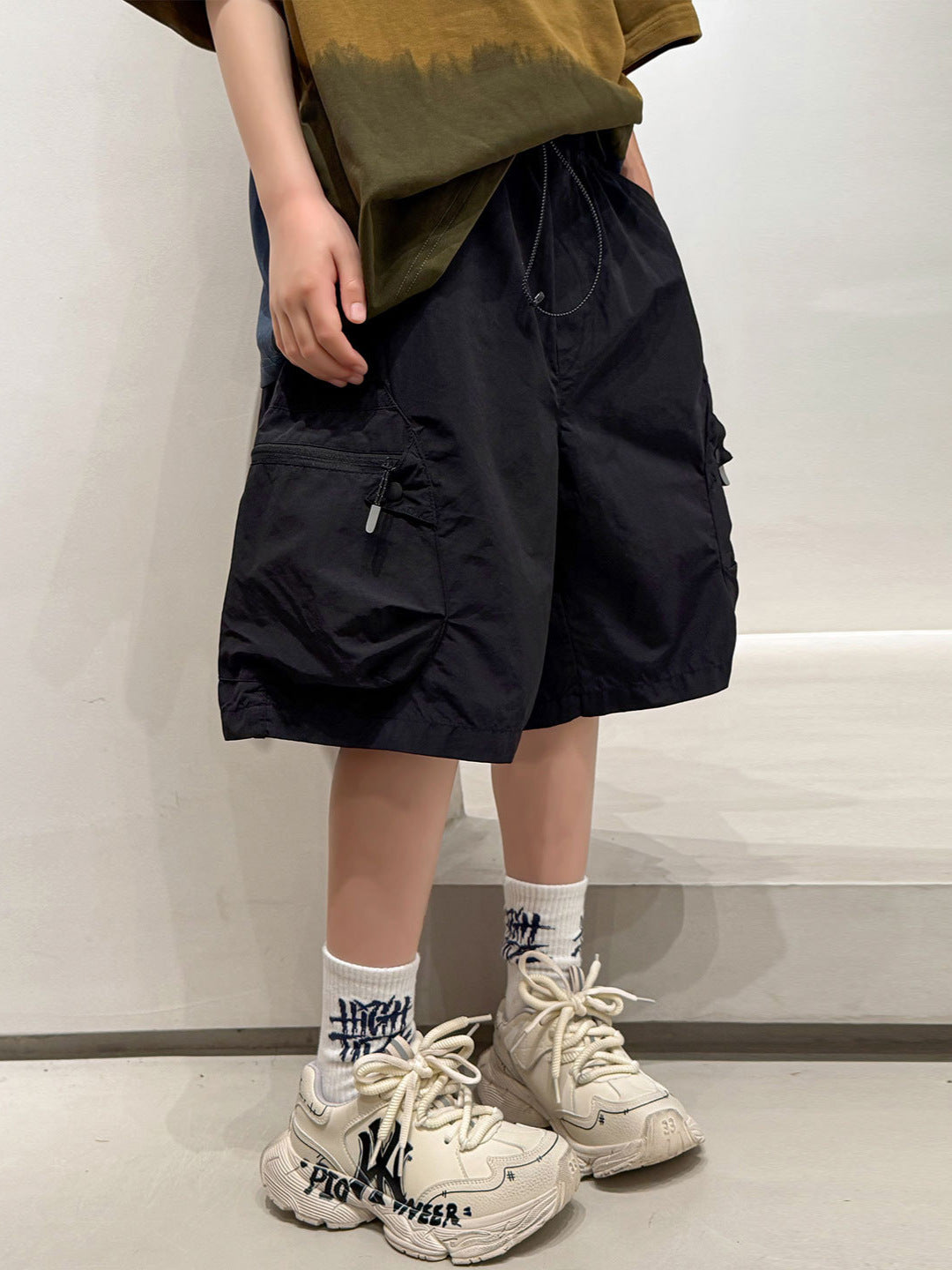 Boys Cargo Shorts Summer Middle The Big Fifth Children's Pants