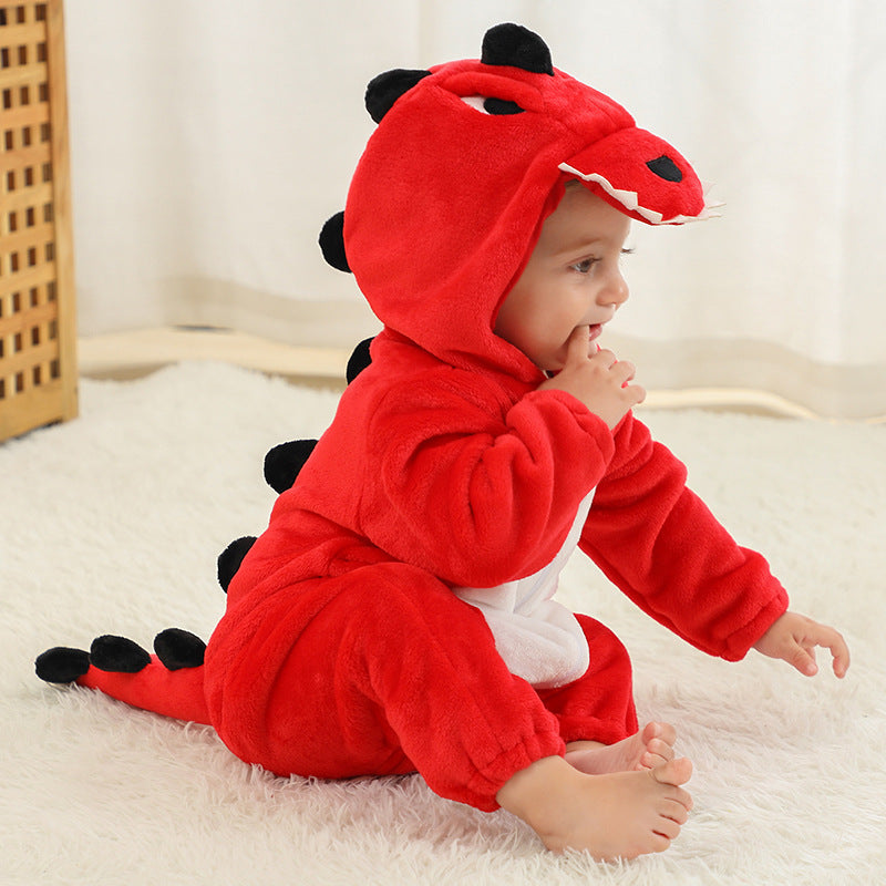 Children's Flannel Crawling Infant Jumpsuit Performance Wear Jumpsuit, Climbing Suit