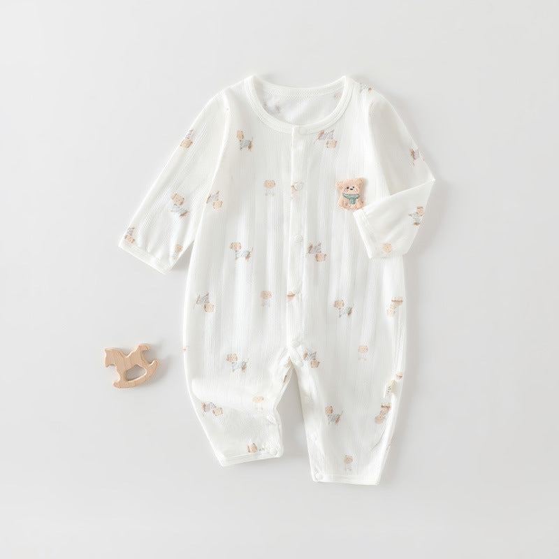 Jumpsuit Class Summer Thin Pure Cotton Closed Ha Born Jumpsuit, Climbing Suit